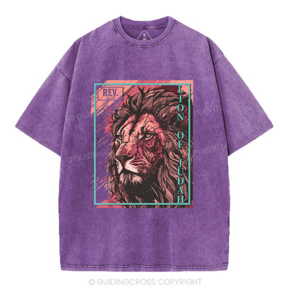 Lion Of Judah Christian Washed T-Shirt