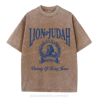Lion Of Judah Christian Washed T-Shirt