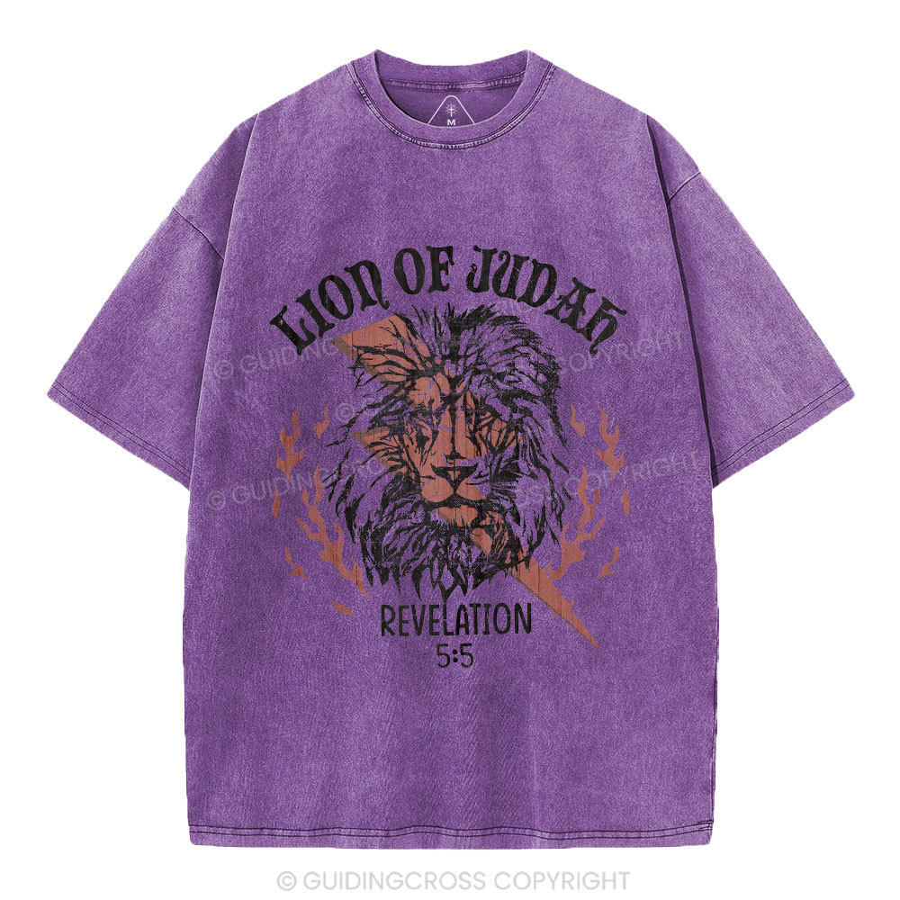Lion Of Judah Christian Washed T-Shirt