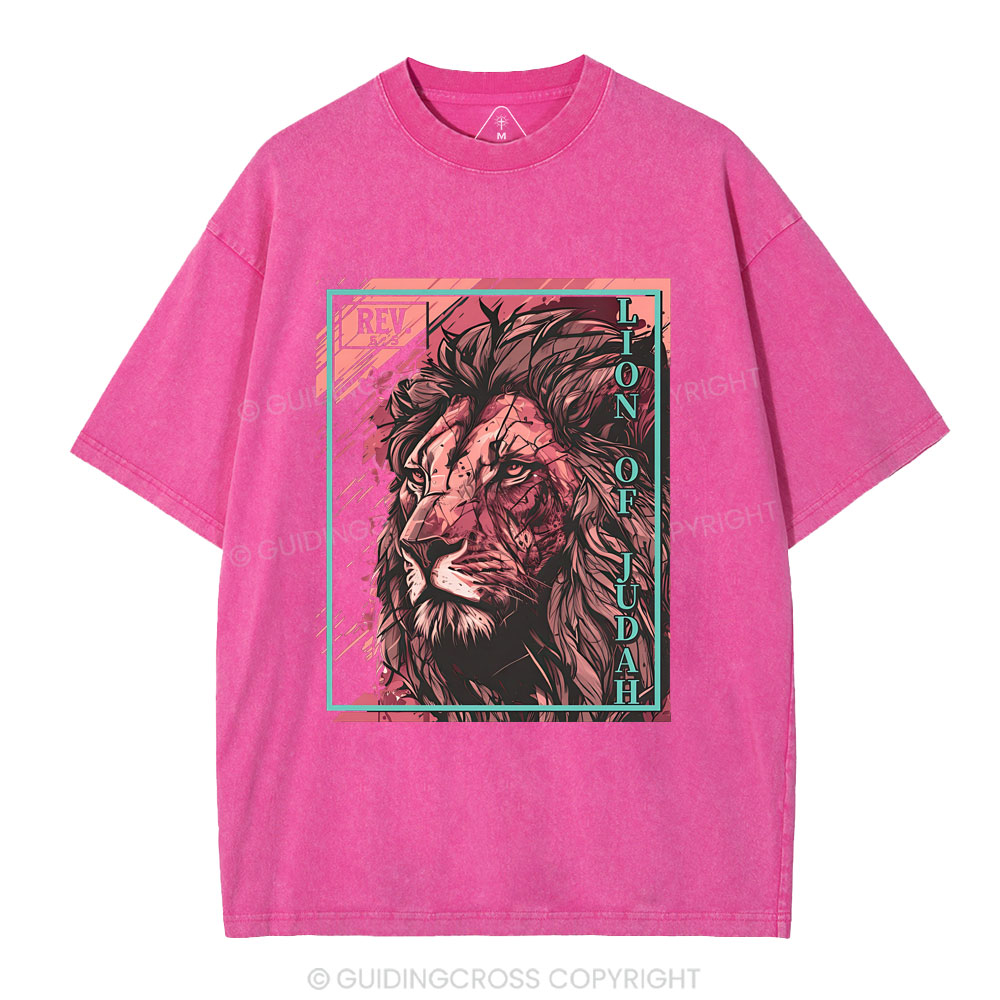 Lion Of Judah Christian Washed T-Shirt