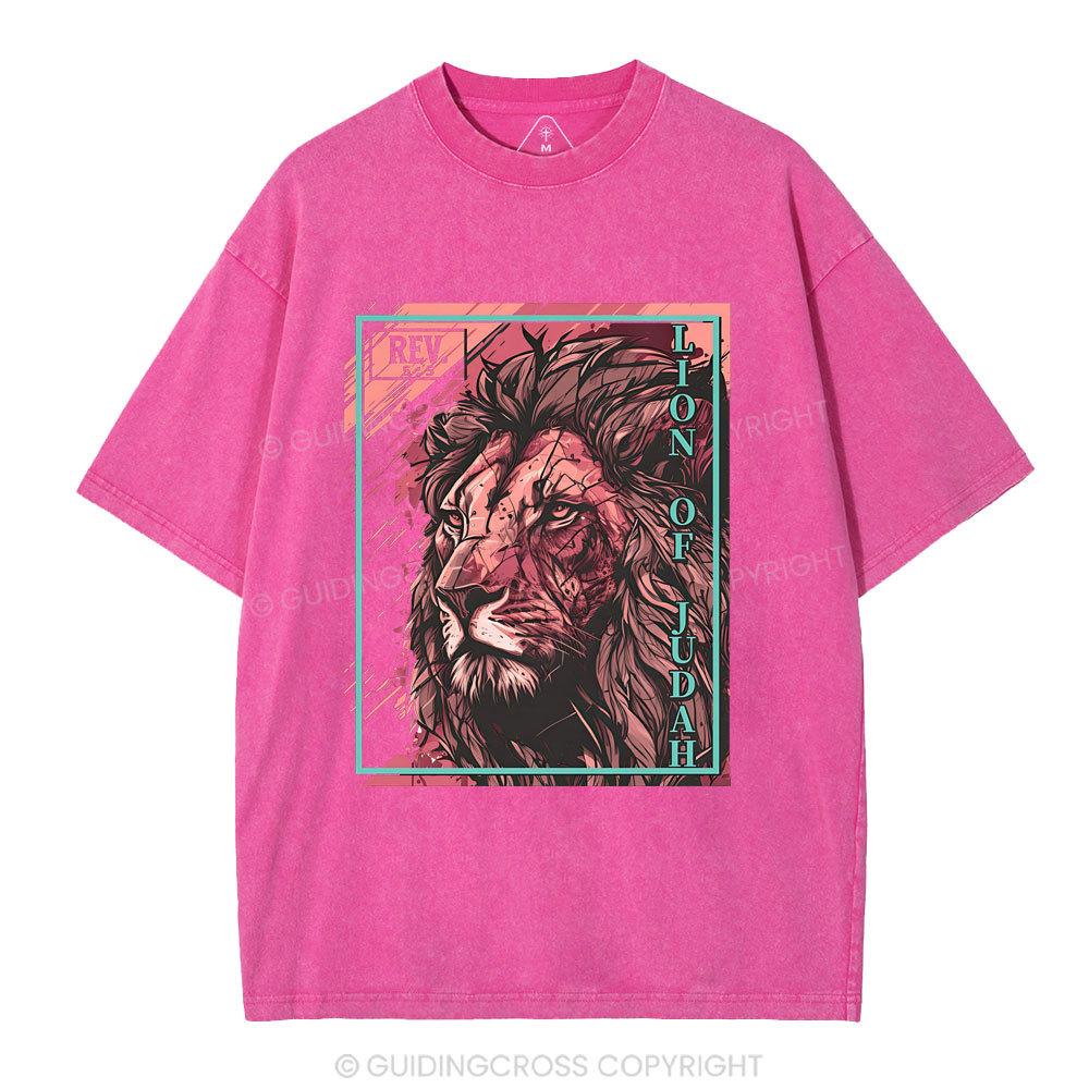 Lion Of Judah Christian Washed T-Shirt