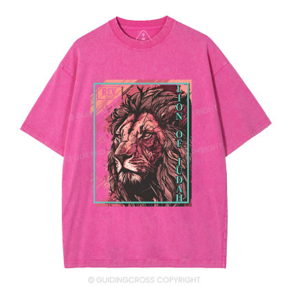 Lion Of Judah Christian Washed T-Shirt