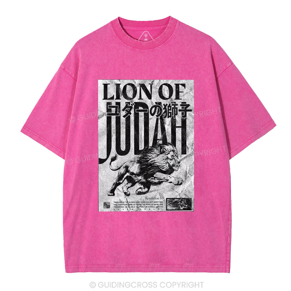 Lion Of Judah Christian Washed T-Shirt