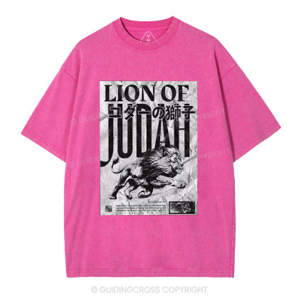 Lion Of Judah Christian Washed T-Shirt