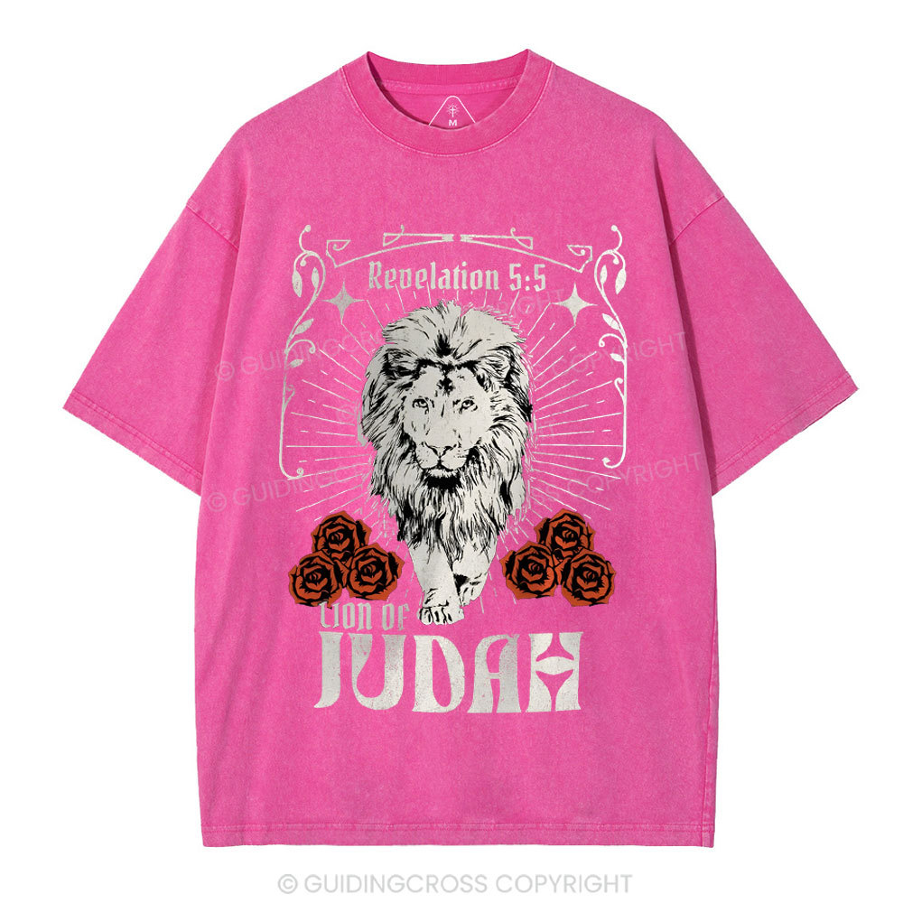 Lion Of Judah Christian Washed T-Shirt