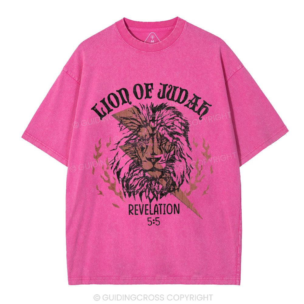 Lion Of Judah Christian Washed T-Shirt