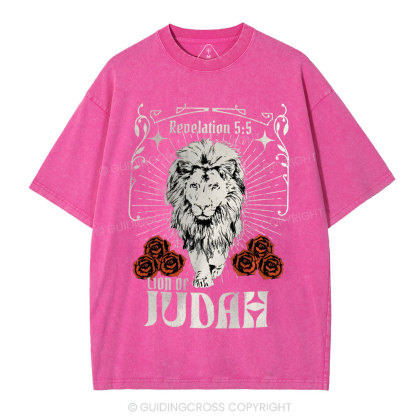 Lion Of Judah Christian Washed T-Shirt