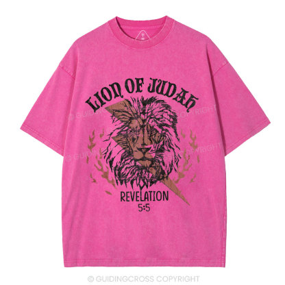 Lion Of Judah Christian Washed T-Shirt