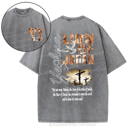 Lion Of Judah Christian Washed T-Shirt