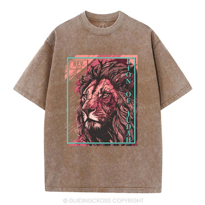 Lion Of Judah Christian Washed T-Shirt