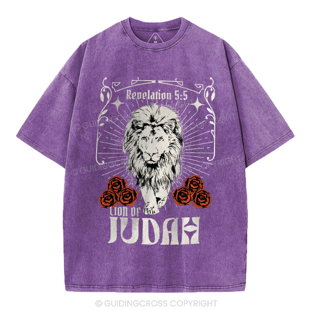 Lion Of Judah Christian Washed T-Shirt