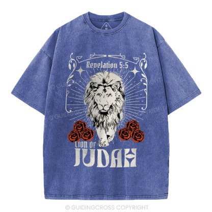 Lion Of Judah Christian Washed T-Shirt