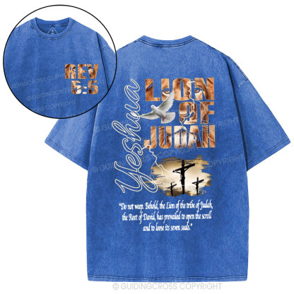 Lion Of Judah Christian Washed T-Shirt