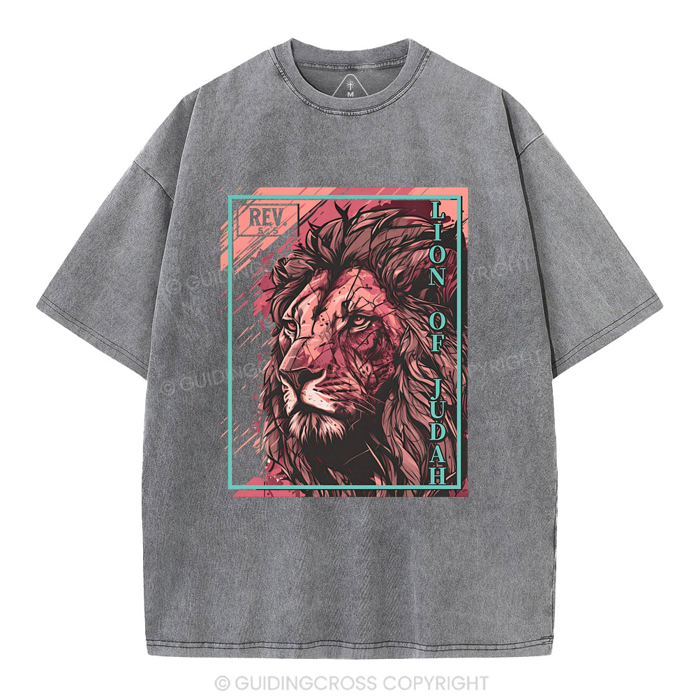 Lion Of Judah Christian Washed T-Shirt