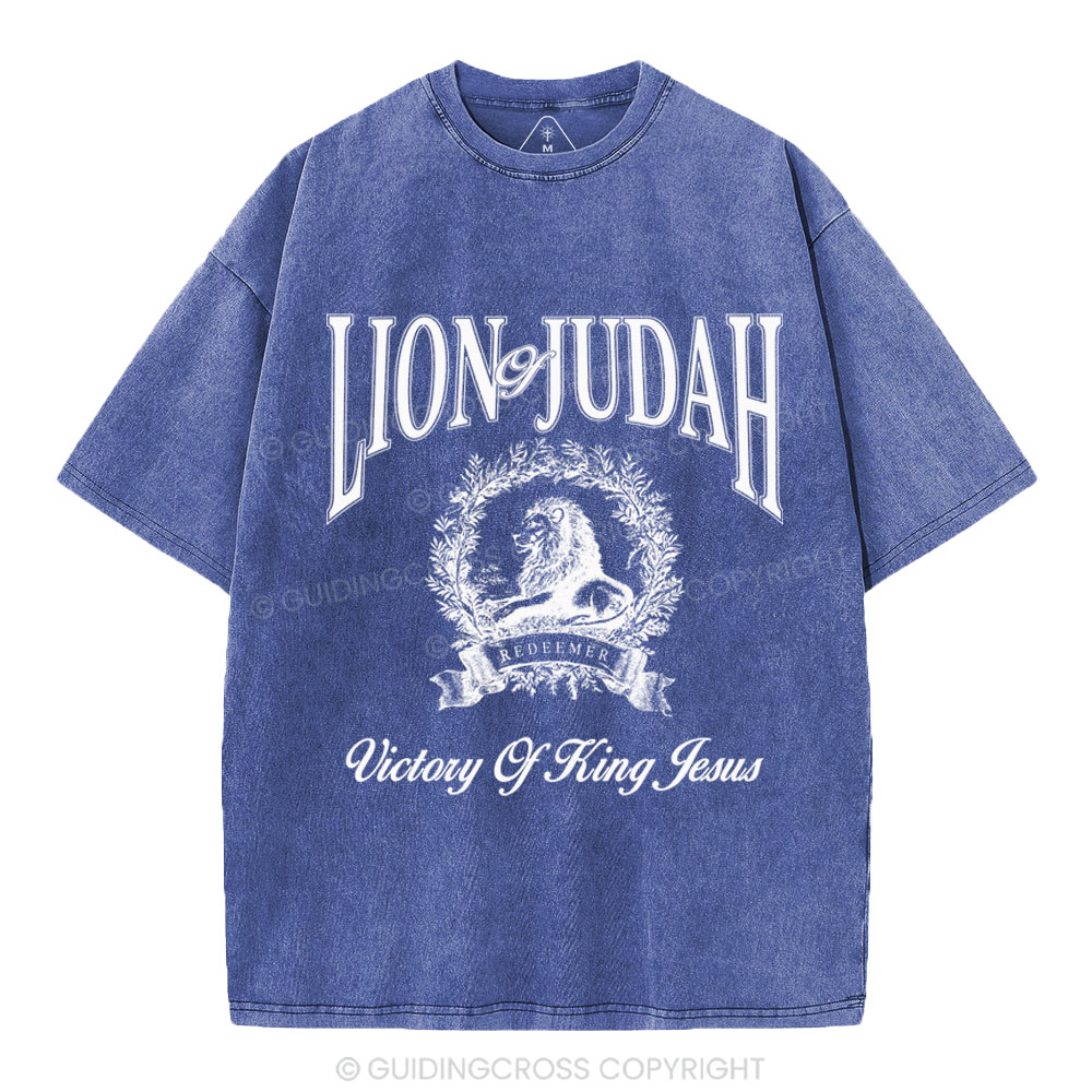 Lion Of Judah Christian Washed T-Shirt