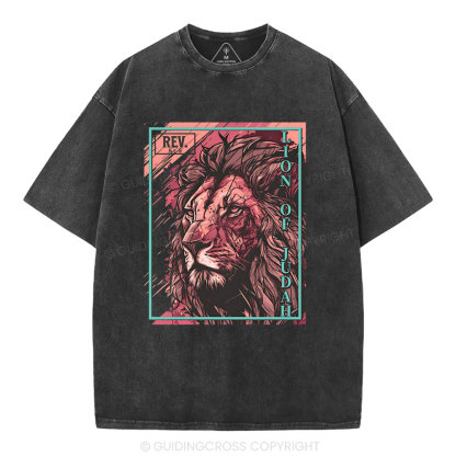 Lion Of Judah Christian Washed T-Shirt