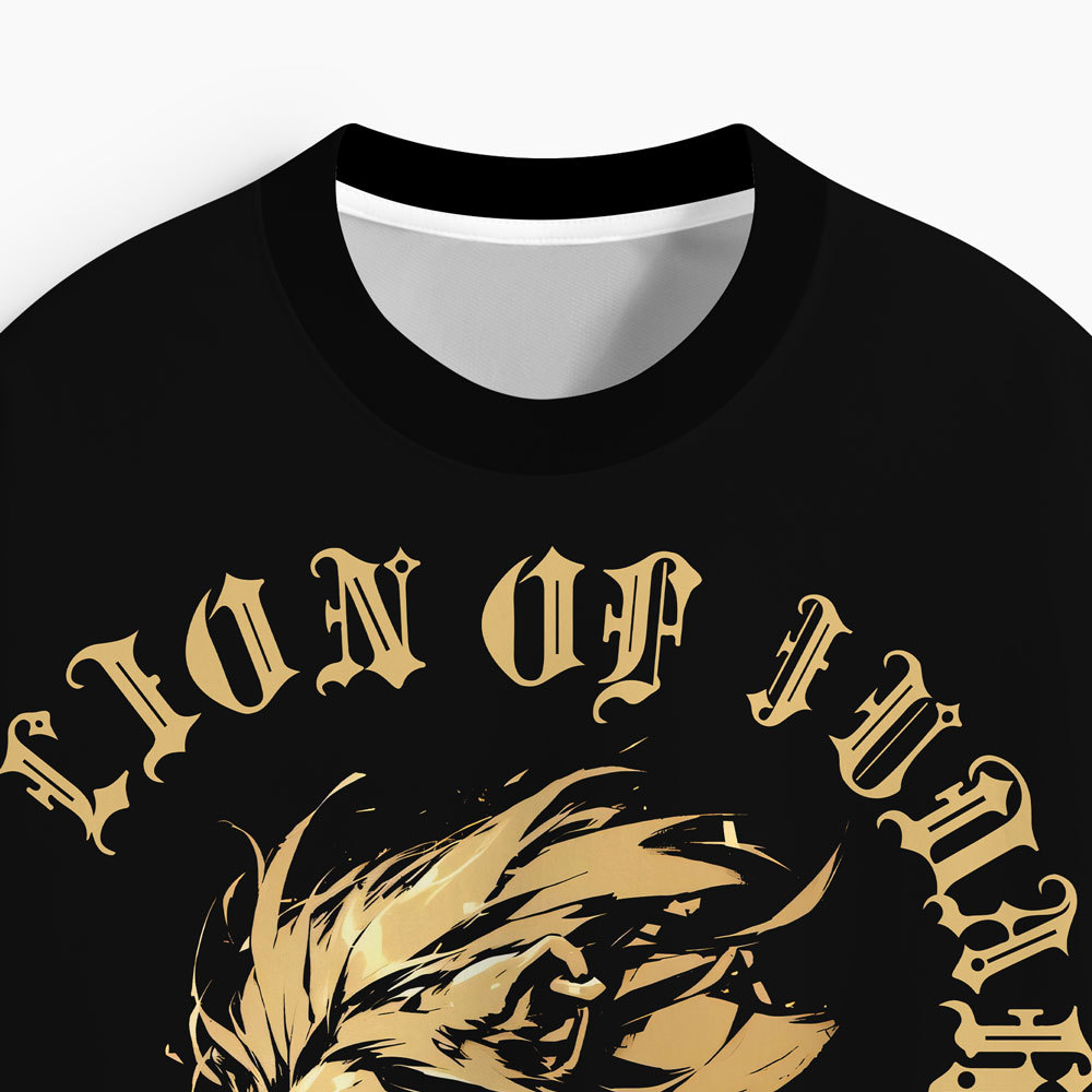 Lion Of Judah Oversized All-Over Print Christian T-Shirt