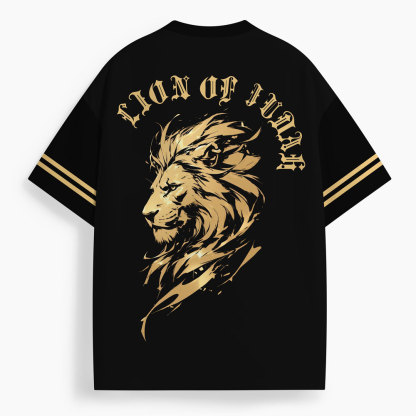 Lion Of Judah Oversized All-Over Print Christian T-Shirt