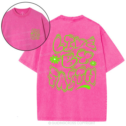 Live By Faith Christian Washed T-Shirt