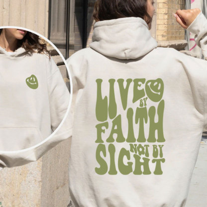 Live By Faith Not By Sight Christian Fleece Hoodie Set
