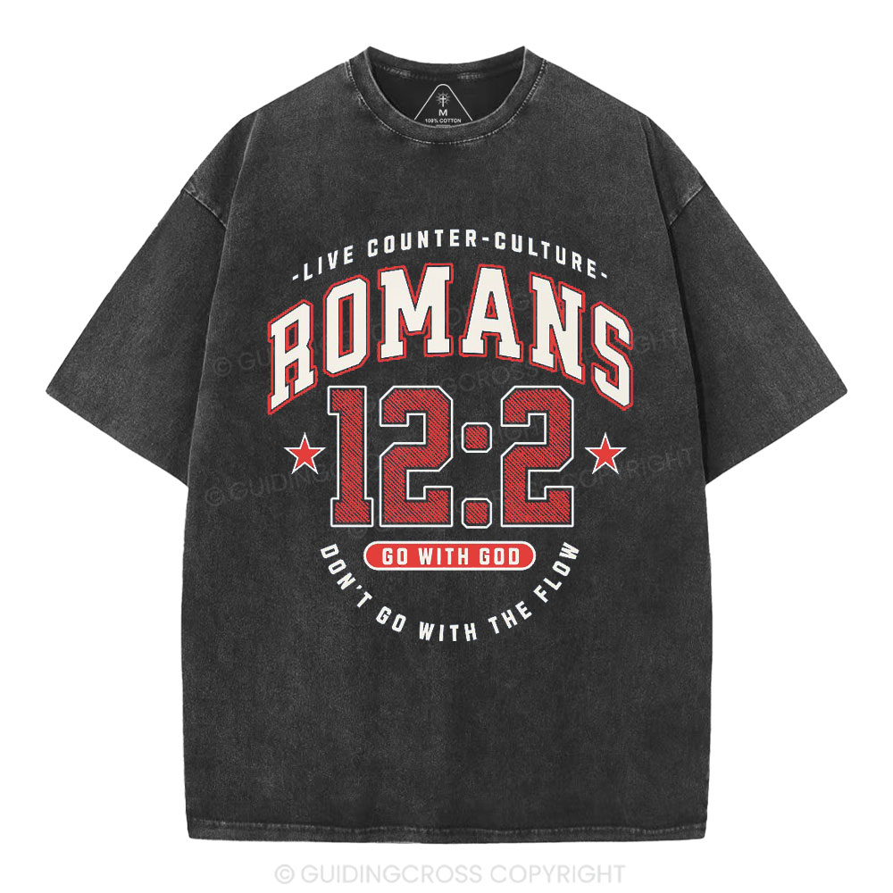 Live Counter-Culture-Don‘t Go With The Flow Christian Washed T-Shirt