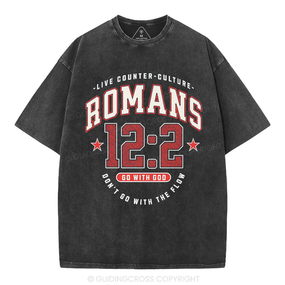 Live Counter-Culture-Don‘t Go With The Flow Christian Washed T-Shirt