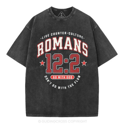 Live Counter-Culture-Don‘t Go With The Flow Christian Washed T-Shirt