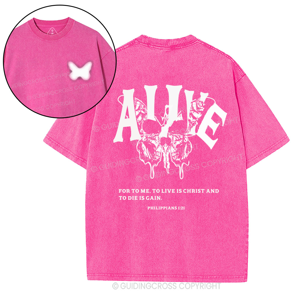 Live Is Christ Christian Washed T-Shirt