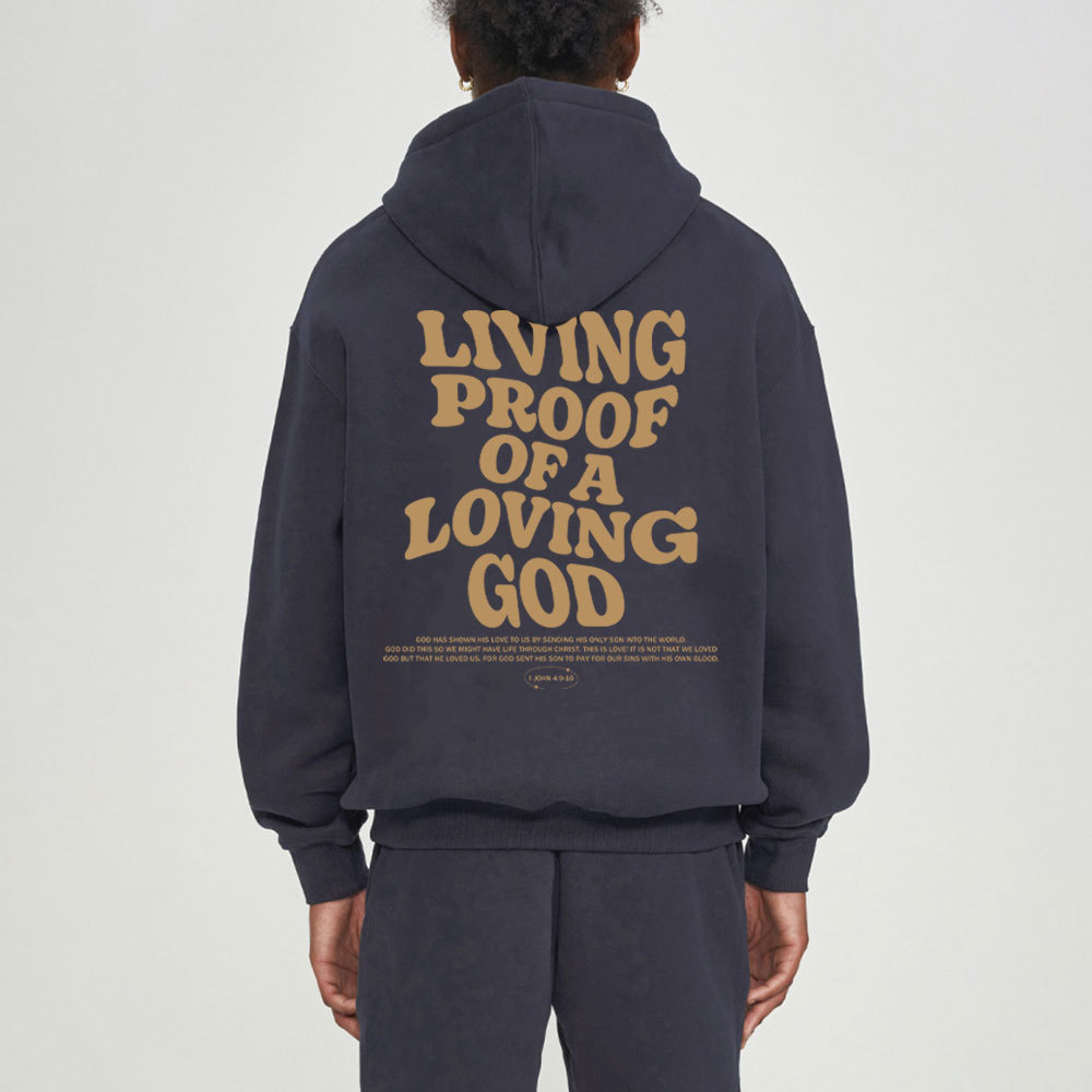 Living Proof Of A Loving God Christian Fleece Hoodie Set
