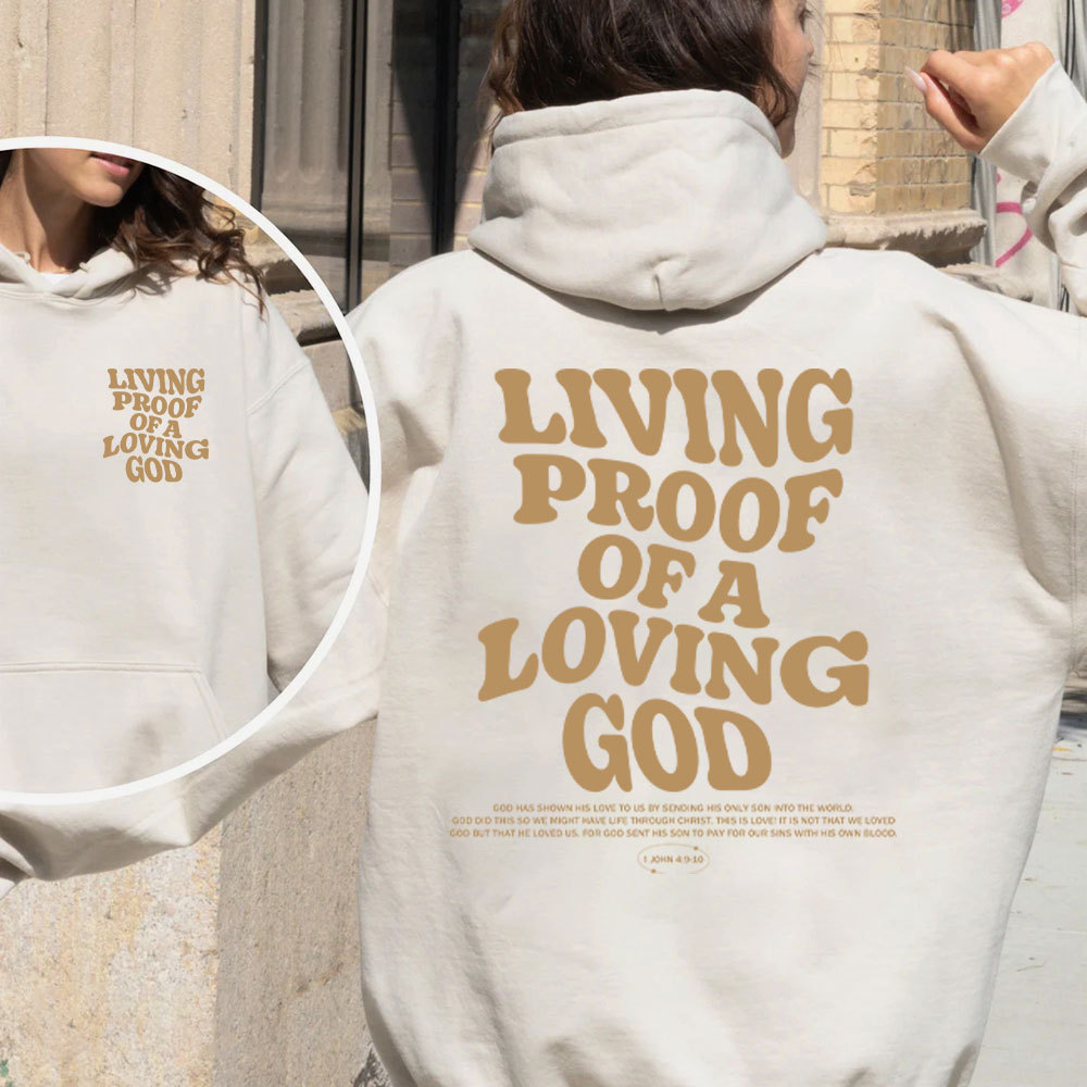 Living Proof Of A Loving God Christian Fleece Hoodie Set