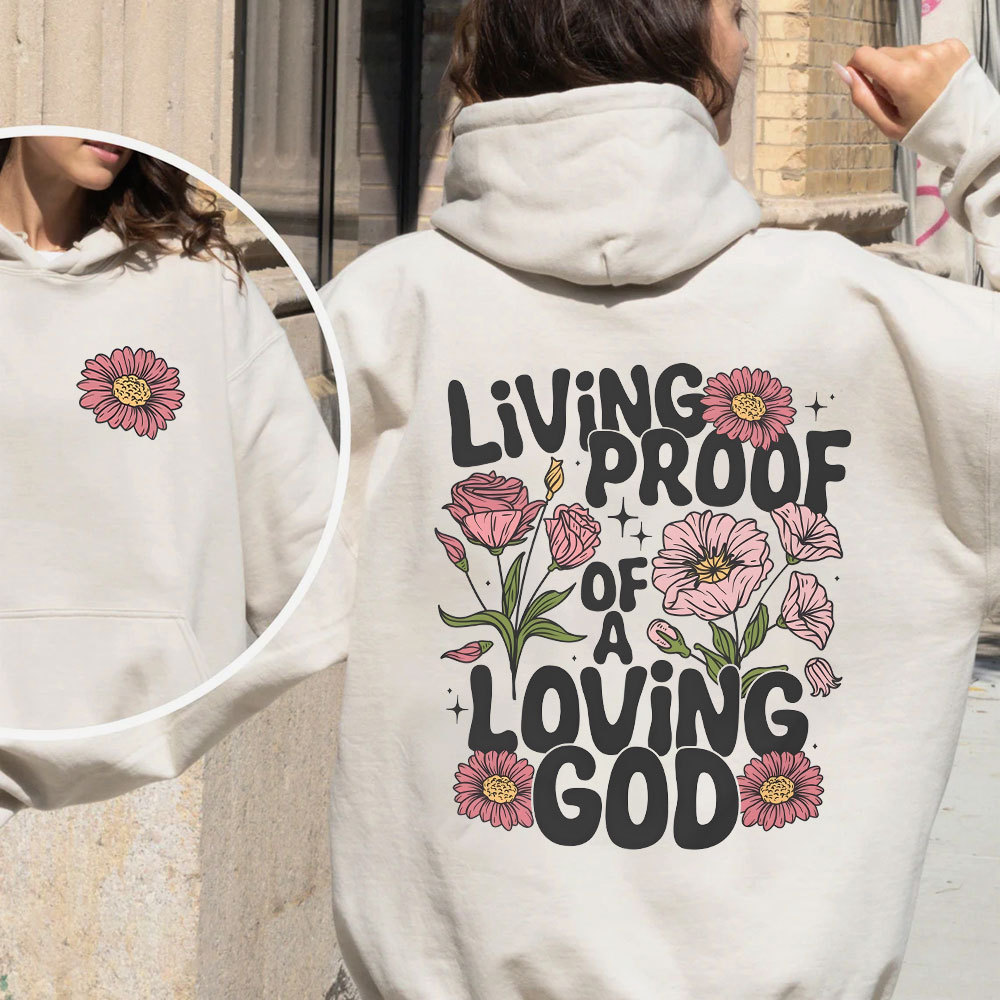 Living Proof Of A Loving God Christian Fleece Hoodie Set