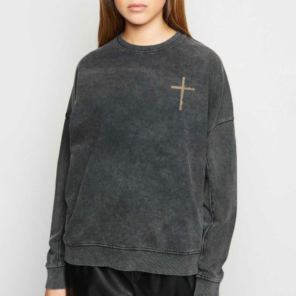 Living Proof Of A Loving God Christian Washed Sweatshirt