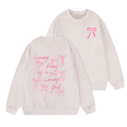 Living Proof Of A Loving God Christian Washed Sweatshirt