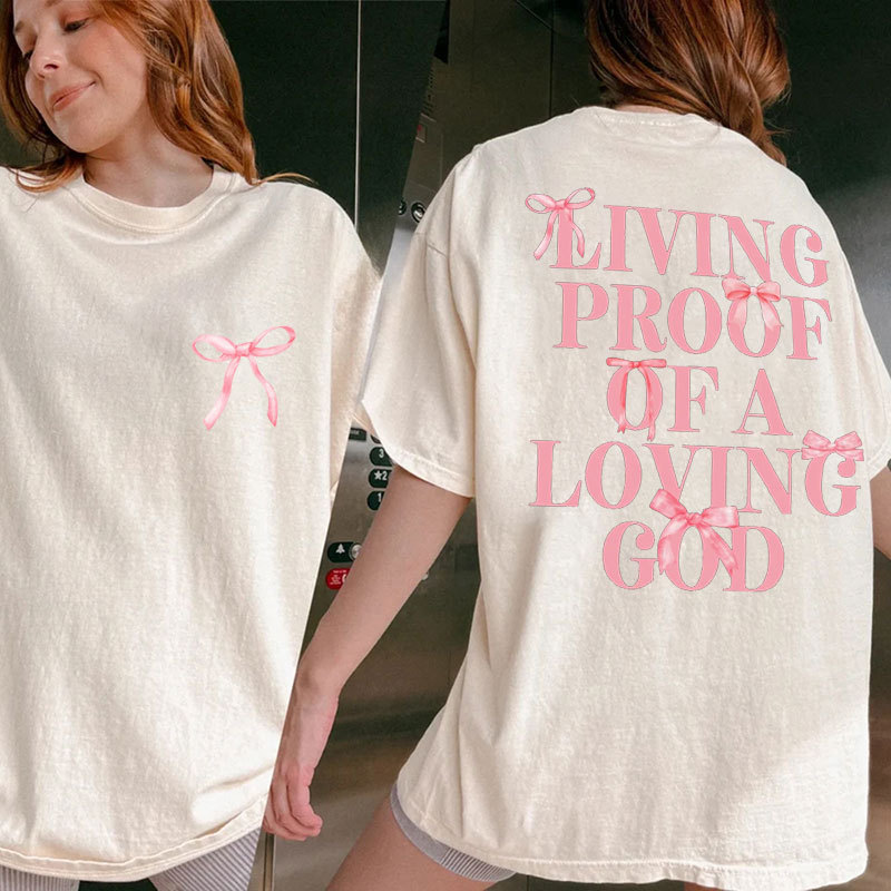 Living Proof Of A Loving God Christian Washed T-shirt