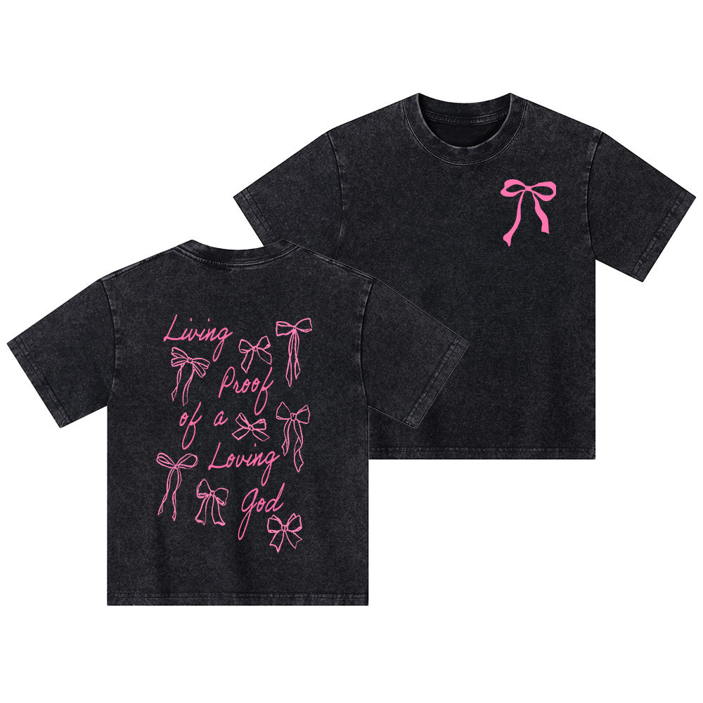 Living Proof Of A Loving God Kid Washed T-Shirt