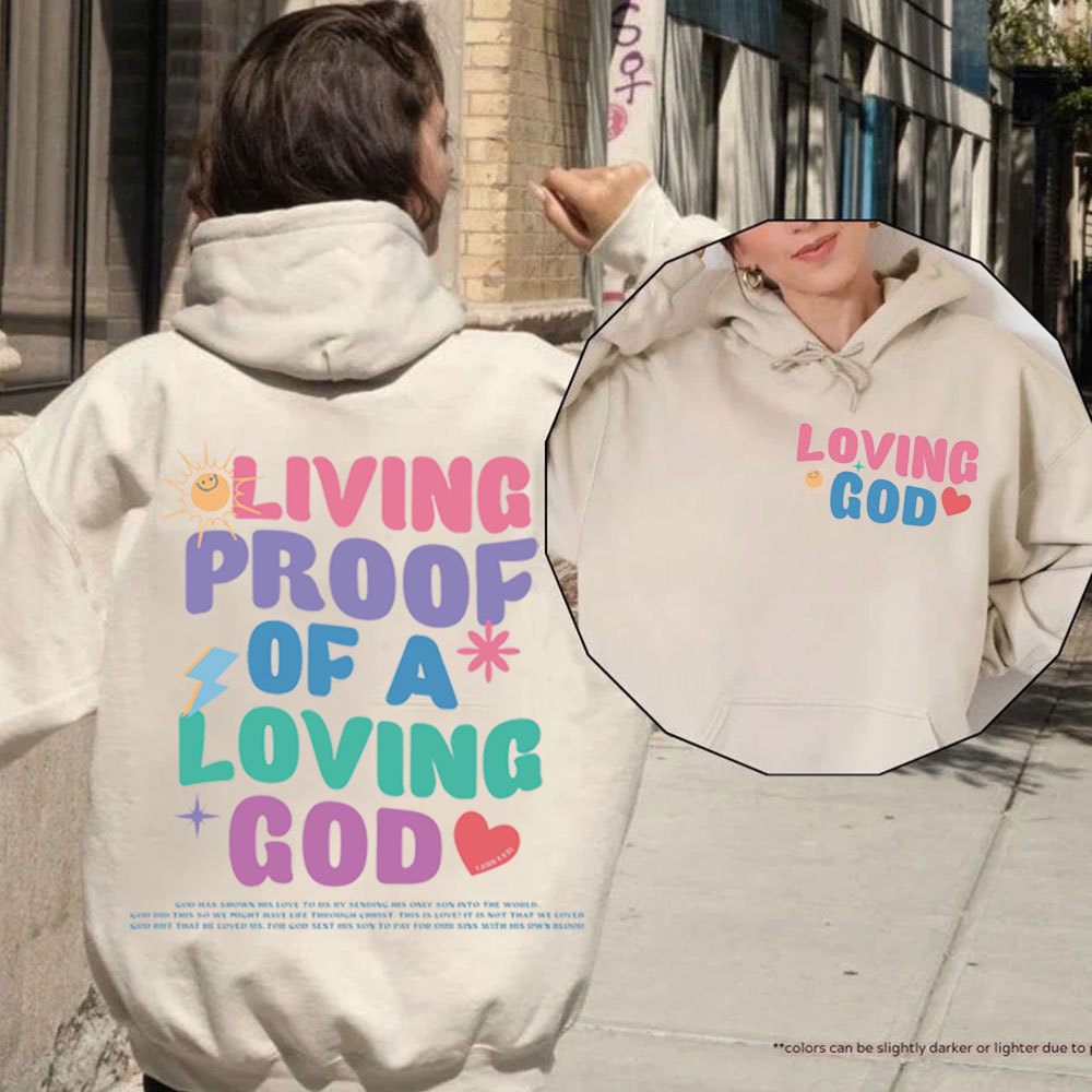 Living Proof Of A Loving God Premium Christian Fleece Hoodie Set
