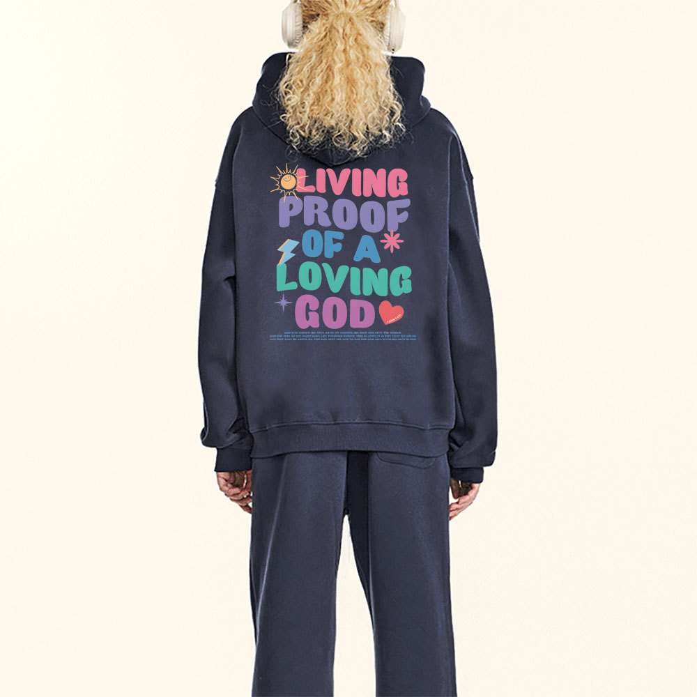 Living Proof Of A lOVING God Christian Fleece Hoodie Set