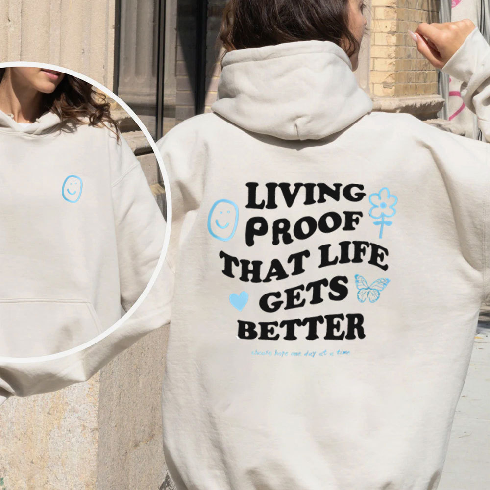 Living Proof That Lifr Gets Better Christian Fleece Hoodie Set