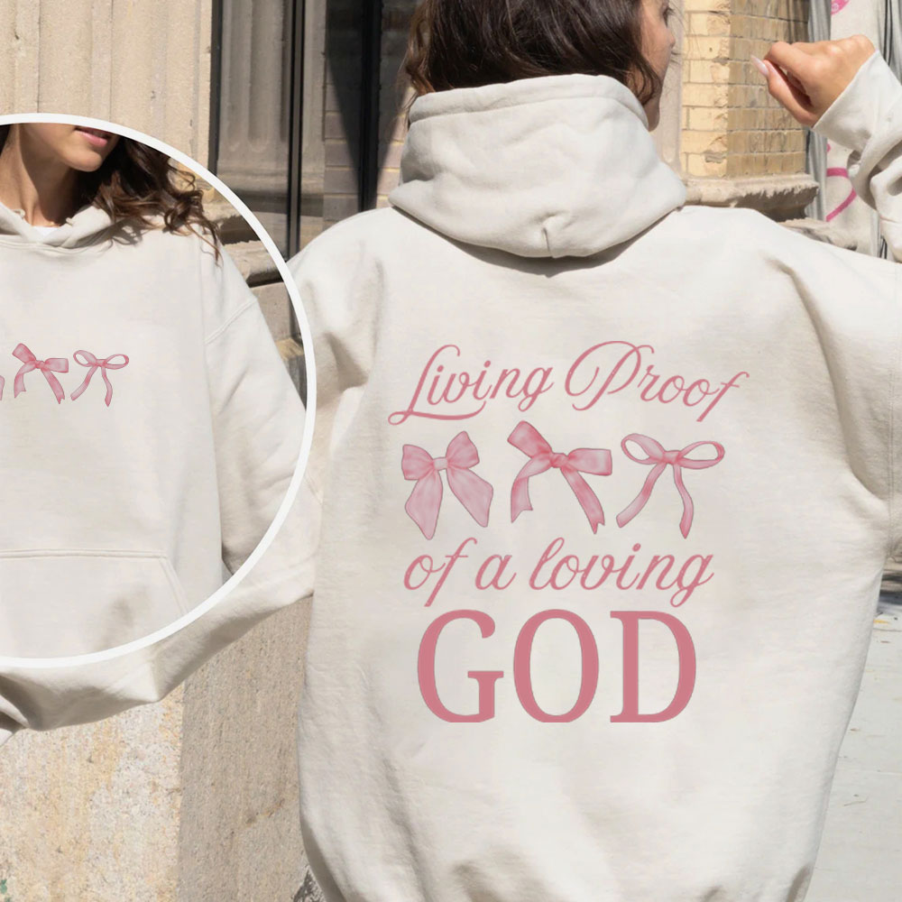 Living Proof of a Loving God Christian Fleece Hoodie Set