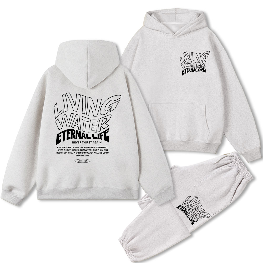 Living Water Christian Fleece Hoodie Set