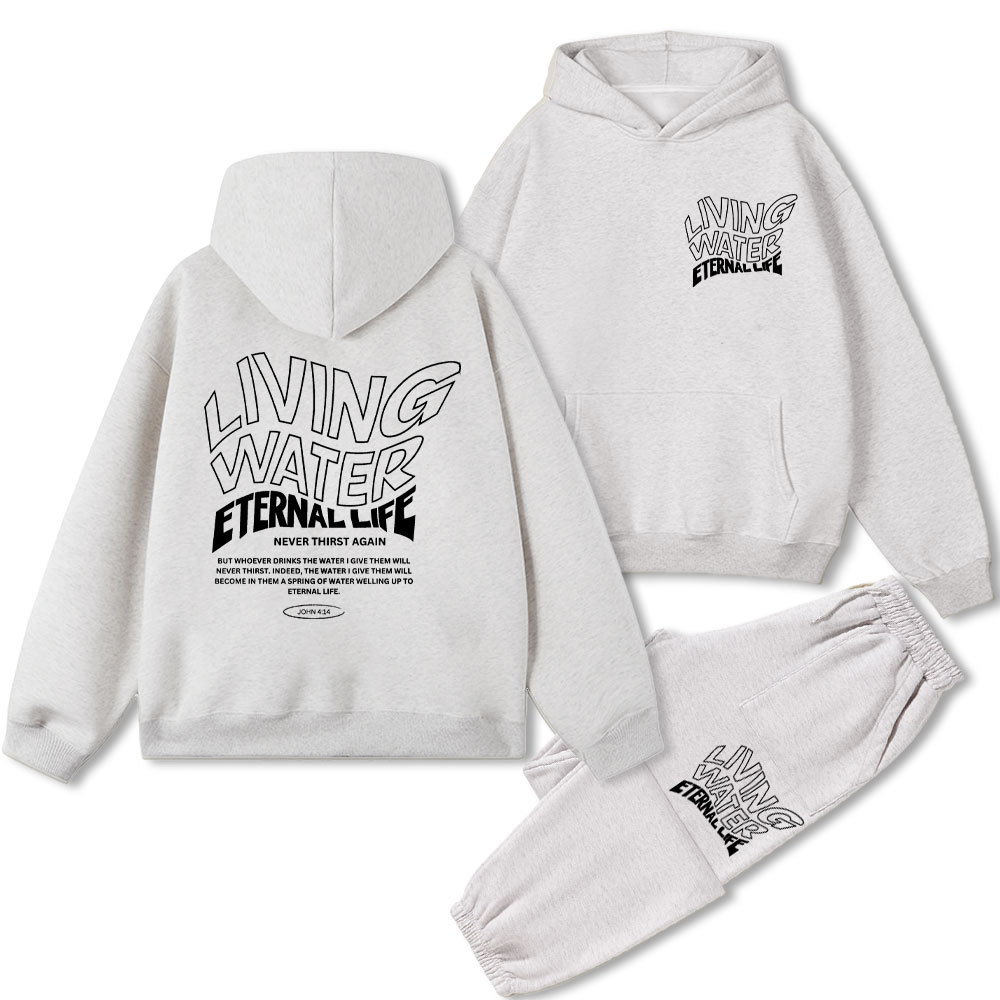 Living Water Christian Fleece Hoodie Set