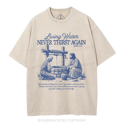 Living Water Christian Washed T-Shirt