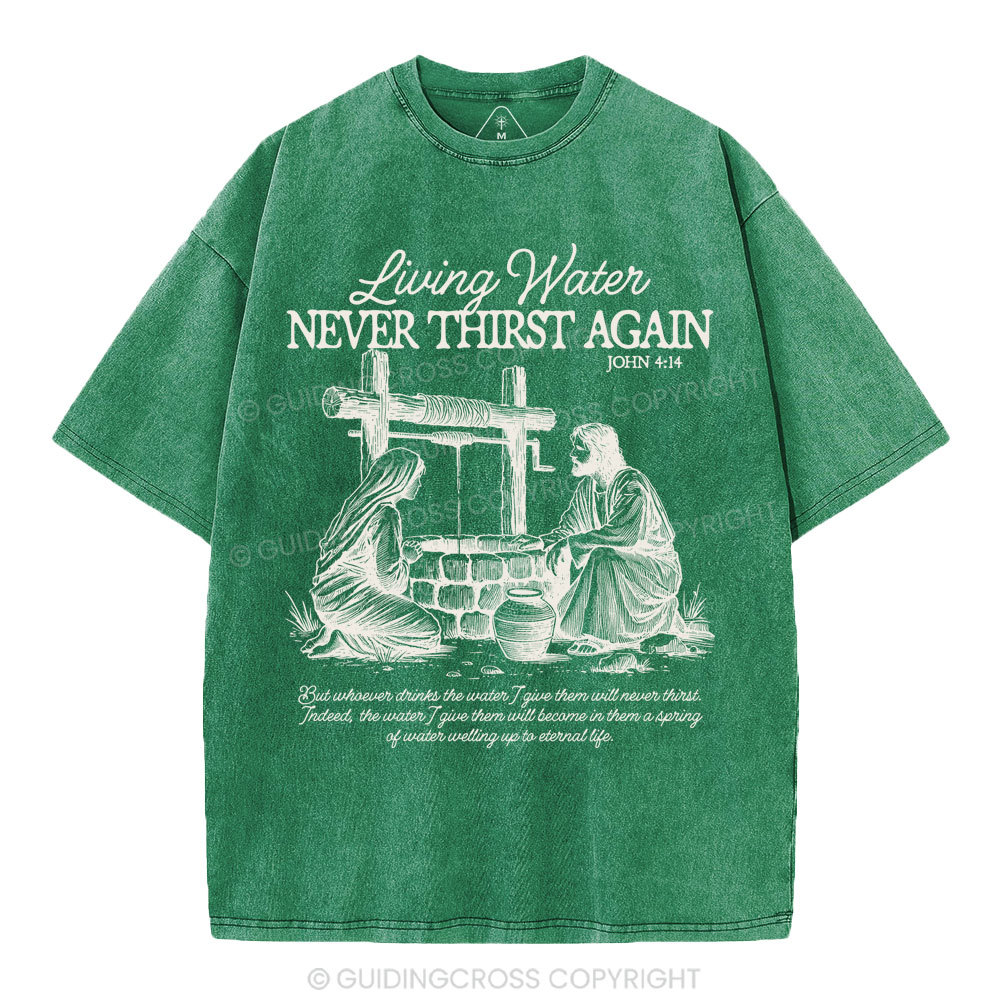 Living Water Christian Washed T-Shirt