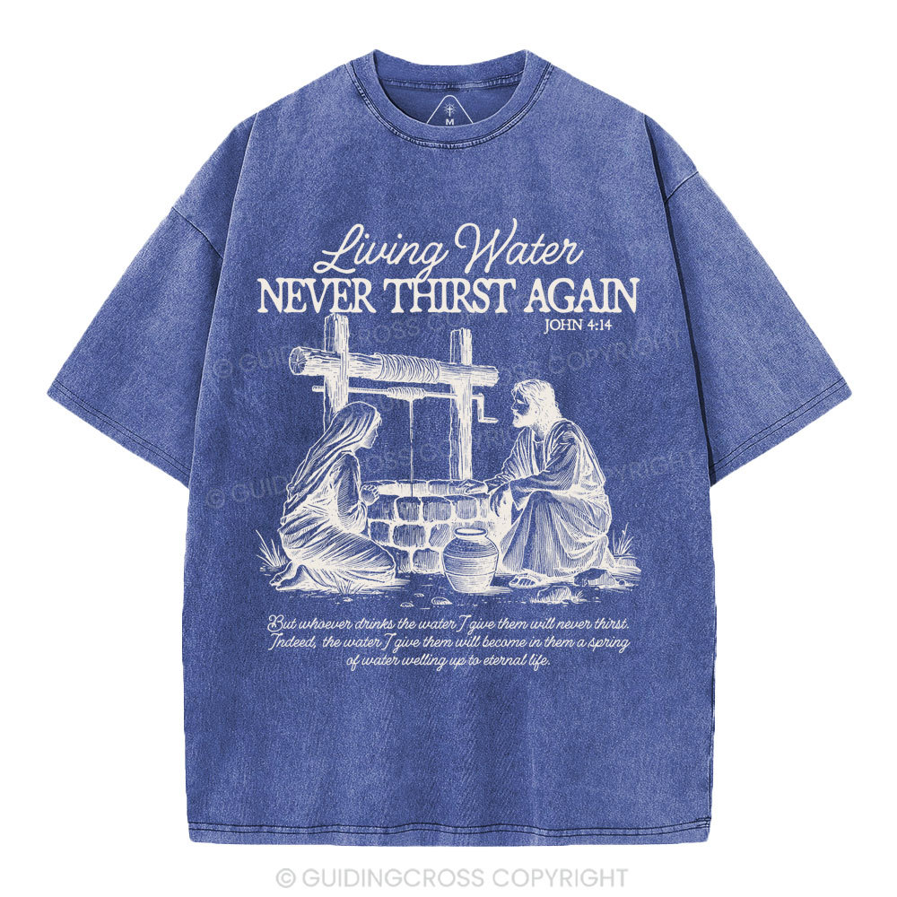 Living Water Christian Washed T-Shirt