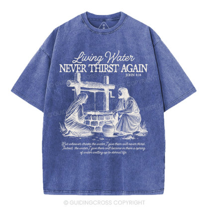 Living Water Christian Washed T-Shirt