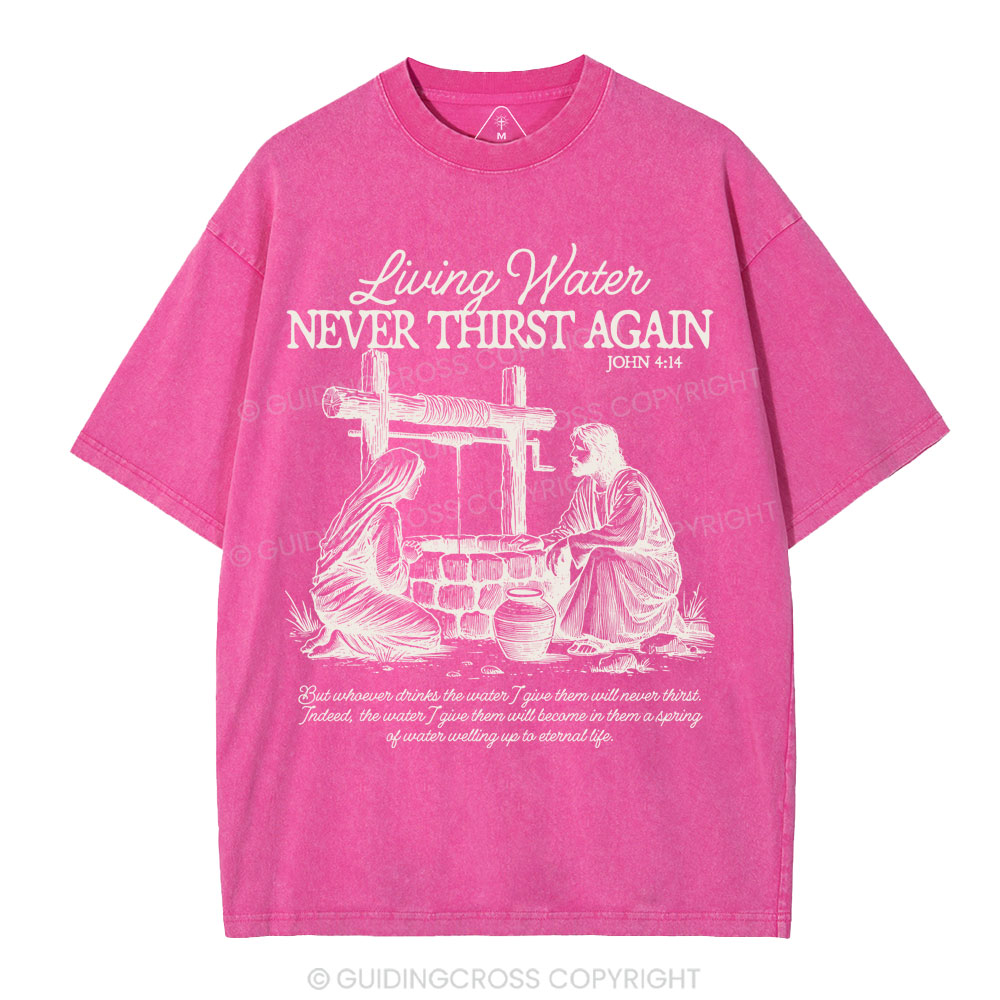 Living Water Christian Washed T-Shirt