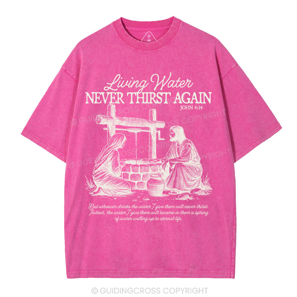 Living Water Christian Washed T-Shirt