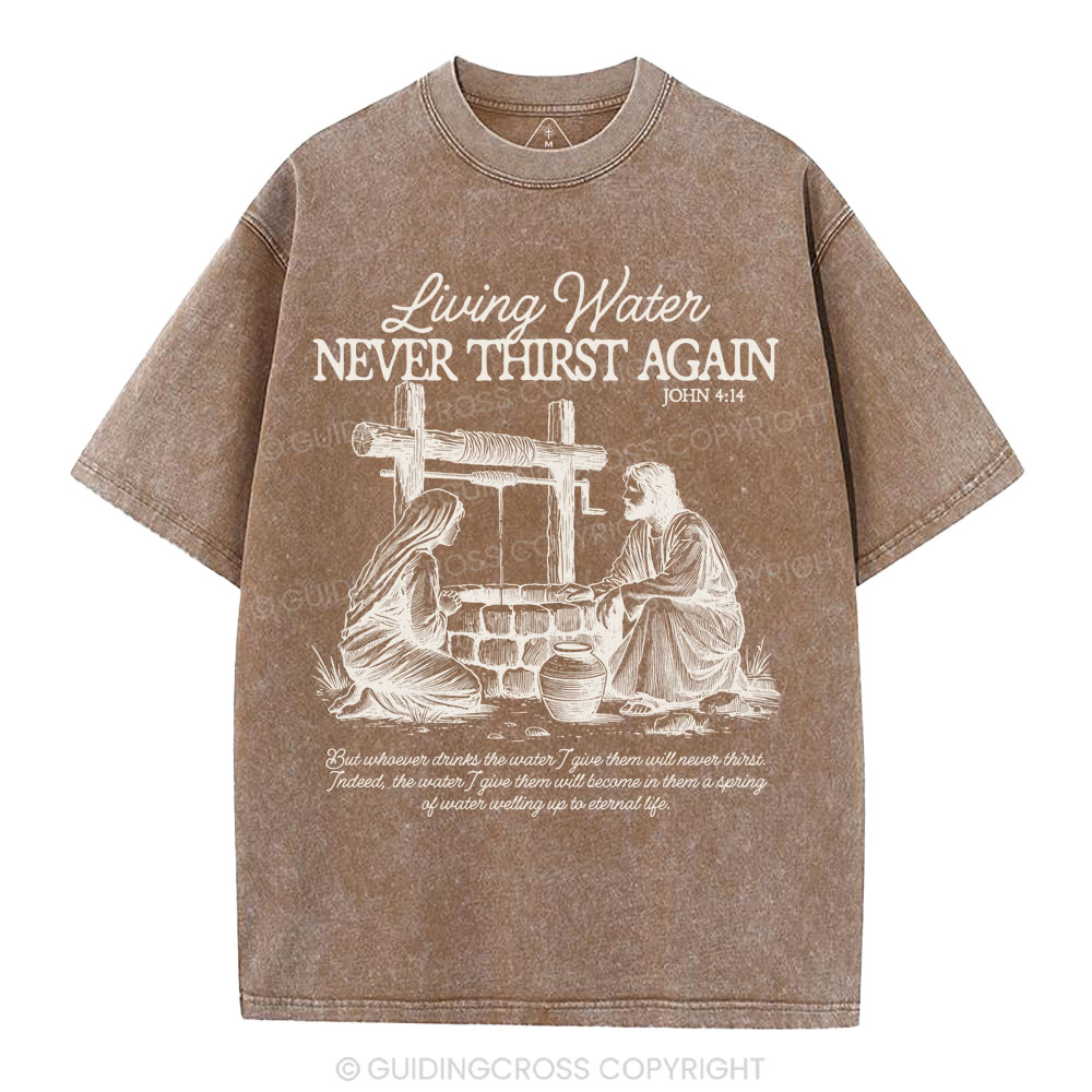 Living Water Christian Washed T-Shirt