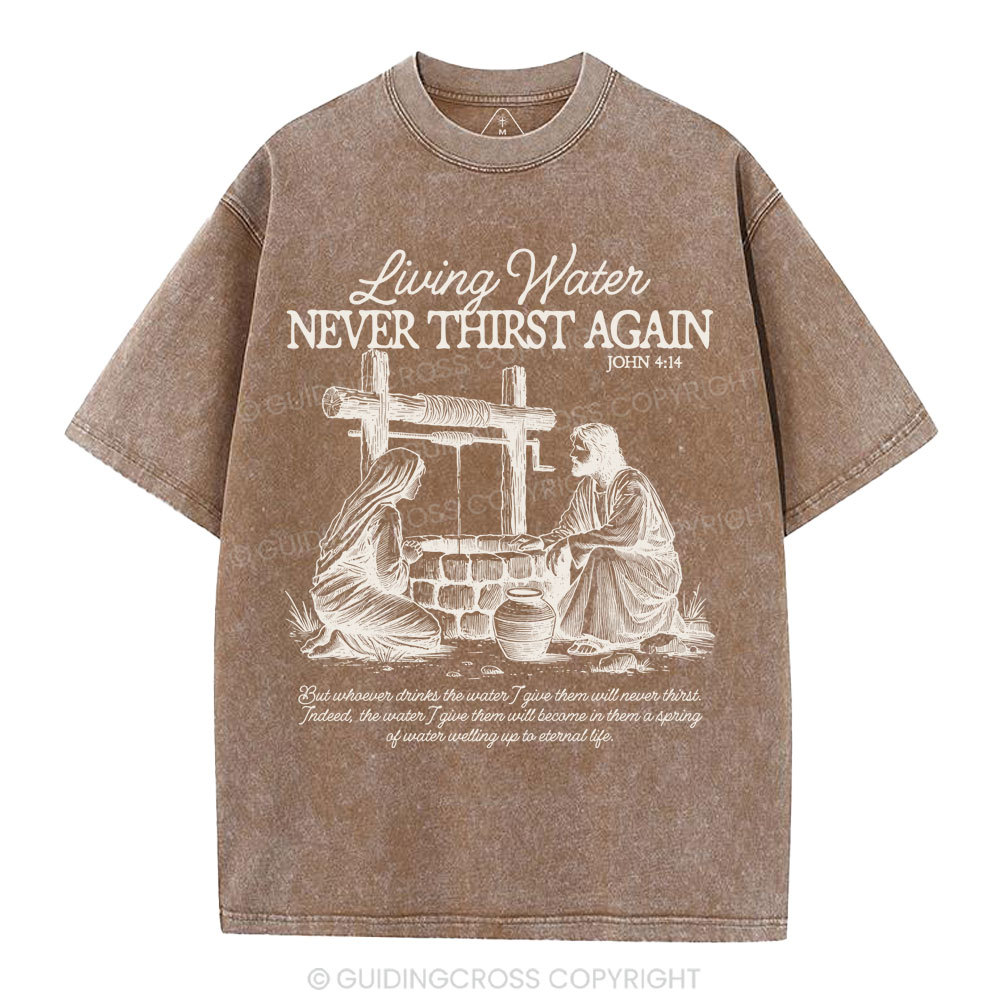 Living Water Christian Washed T-Shirt