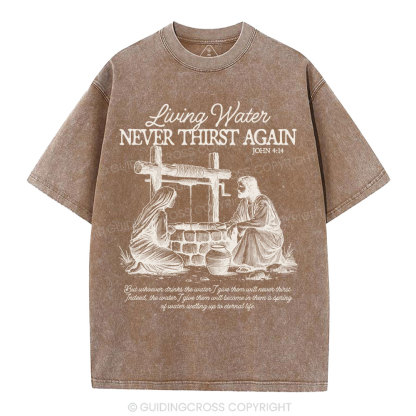 Living Water Christian Washed T-Shirt